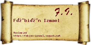 Fábián Izmael névjegykártya